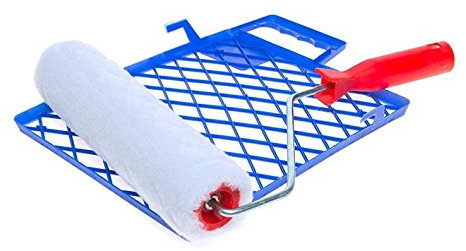 Malerset Farbabstreifgitter + Pinselrolle 24 cm Farbroller Malerroller Gitter