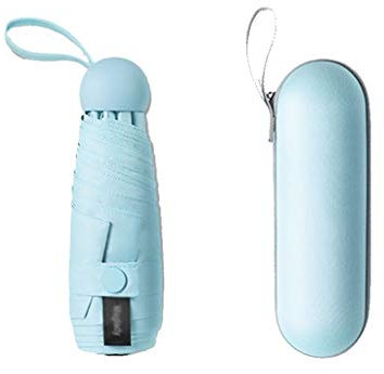 SANUMBRE Parasol Voyage, Cinq Fois Écran Solaire Rayonnant Anti-UV Pliable Petit Et Portable Mini Capsule Mlle Femmes Dame (Couleur : Color 1, Taille : Six-Bone Skeleton)