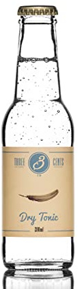Three Cents Artisanal Beverages - Dry Tonic -200ml - Pack of 24 Bottles