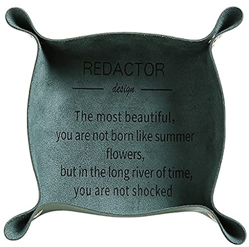 Vide Poches en Cuir,Plateau de Rangement pour Monnaie, Clé, Portefeuille et Accessoire, plateau pour clés, monnaies, portefeuilles, téléphones et bijoux,Boîte de Rangement Pratique pour Portefeuilles