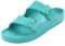 VICT POPU Pantoletten Damen mit Fussbett Sandalen Flach rutschfest Sommer Badelatschen Lässig Eva Slides Erwachsene Schlappen Blauer See 38