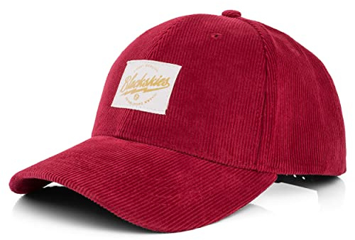 Blackskies® Crimson Baseball Cap | Herren Damen Schirm Premium Snapback Trucker Mütze Kappe Basecap Kappe Weinrot