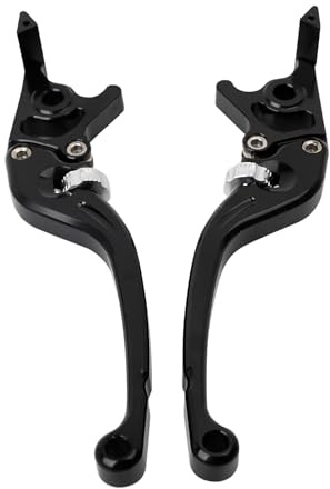 mokuo CNC Brake Lever Handle Adjustable Motorcycle 22mm 7/8 Aluminum Front&Rear Disc Brake Lever Fit for Most of Motorcycles,Scooters and Electric Bike Black