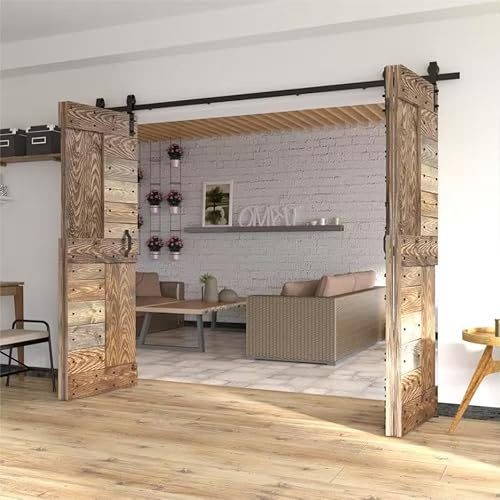 HOCONNIE Kit per porta scorrevole pieghevole a 274 cm, con binario per porta scorrevole, per risparmiare spazio per 4 porte