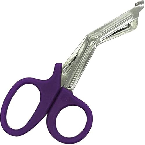 Tuff - Tijeras resistentes para primeros auxilios, enfermeras, paramédicos, emergencias, EMT, hogar, enfermeras, oficina, uso (15 cm, morado)