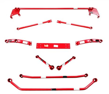 daili store Barra duomi anteriore compatibile con Toyota compatibile con Corolla 2019-2023 Accessori Telaio rinforzato Asta antiribaltamento Kit di sospensione in lega di alluminio (Color : Rear beam