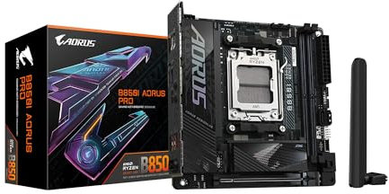 GIGABYTE B850I AORUS PRO AMD AM5 LGA 1718 Motherboard, Mini-ITX, DDR5, 2X M.2, PCIe 5.0, USB-C, WIFI7, 2.5GbE LAN, EZ-Latch, 5-Year Warranty