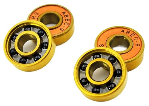 4st 608 2RS Hybrid Svart Keramiskt Kullager 8 * 22 * 7mm Silicon Nitride Rullskridsko Skateboard Hjul Golden Longboard Kullager