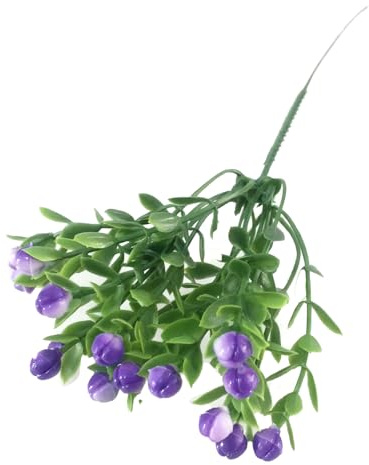 VBESTLIFE Växtbukett Av Plast Långvarig Milanos Spannmålsblommor för Avkopplande Känslor - Perfekt för Helgdagar och Speciella Tillfällen (Purpur)