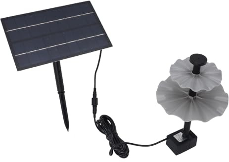BONKZEBU Utomhus Soldriven Vattenpumpsats 4W Effektiv Bevattningsdammpump för Trädgårdspool i Trädgården Energibesparande Solenergi Fontänpump