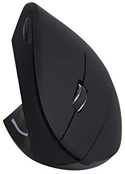Dioche 2,4G Trådlös Vertikal Mus Vänsterhänt Ergonomisk Optisk Mus - Justerbar med Hög Precision 800/1200/1600 DPI, 5 Knappar för Mac och PC - Bekväm Design Lindrar Handledströtthet