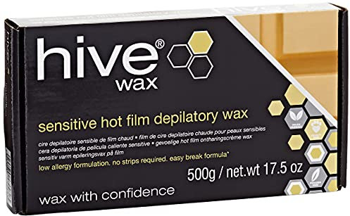 Hive Options Sensitive Hot Film Brazilian Depilatory Wax Block Low Allergy Risk Formulation 500g
