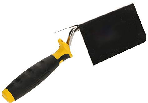 KOTARBAU® Paleta de albañilería 120x65mm, para Esquinas Interiores, rincones, Acero Inoxidable, Mango ergonómico, Espátula de Yeso para Trabajos de albañilería y alicatado, Paleta de albañil