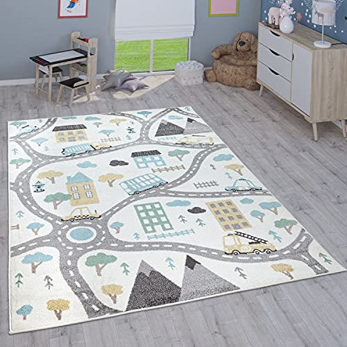 Paco Home Alfombra Infantil Habitación Infantil Niña Niño Varios Estampados Y Tamaños, tamaño:80x150 cm, Color:Crema 3