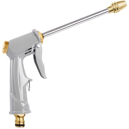 Gartenbrause Metall Hochdruck Garten Handbrause, Spritzpistole Metall, Hochdruck-Zinklegierung, Verstellbare Muster Wasserpistole, für Autowäsche Haustierdusche Gartenarbeit Bewässerungspflanzen