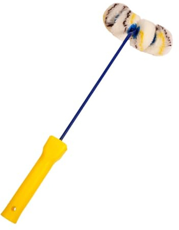 Gralara Rullo per Verniciare Tubi Rullo per Ringhiere Pennello per Tubi per Spazi Stretti con Setole Ad Alta Densità per Pittura Uniforme Adatto per Struttur, 4 ruote