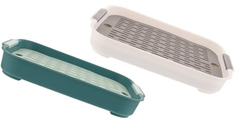 SUPVOX 2pezzi Vasino per Conigli Lettiera Pratica per Conigli Criceti Porcellini d Lavabile Gabbia per Animali Domestici Resistente Inodore