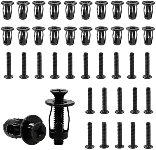 20 Pezzi Ancoraggi Metallo Cavi, M5 x 25mm Tasselli a Espansione Zincato