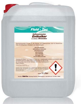Fluid-Tec 5 Liter Flüssig Entkalker für Kaffeevollautomaten Kaffeemaschine plus Auslaufhahn - kompatibel mit allen Geräten