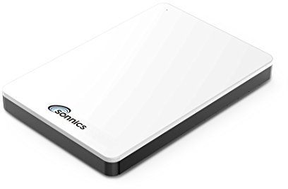 Sonnics 1TB Weiß Externe tragbare Festplatte Typ C USB 3.1 kompatibel mit Windows-PC, Mac, Smart TV, Xbox One und PS4