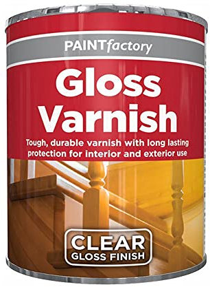 Q&H 300ML All Varnish Paint Tin Long Lasting Protection - Interior & Exterior Excellent Coverage Gloss Finish Clear Paints - Fast Dry Surface Painting Ultra Tough Tins House (Gloss Varnish, 2 Tins)