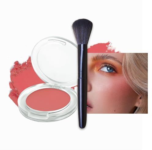 Blushers for Cheeks Make up Blusher, Red Pink Powder Blushes, Korean Makeup Blush, Peach Red Matte Blush Palette, Natural Look Long-Lasting Sweat-Resistant Blush(Tomato)