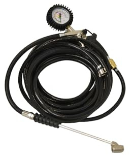 Compressed Air Hose Black 10 m, 20 m or 30 m with Tyre Inflator in Pistol Shape and Petrol Station Plug (DLS6x12SCH 20m DLK/M16x1.5 with RFPF TKST)