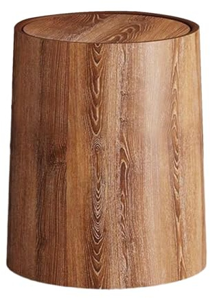 DimyFew Papelera de Grano de Madera, Cesta de Basura, contenedor de Basura para Dormitorio y Oficina, s