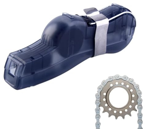 Pulizia della catena della bicicletta, rondella della catena della bicicletta - Scrubber per la pulizia della catena della bicicletta con design rotante a tre spazzole - Dispositivo di rimozione caten