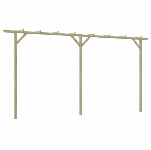Iiaky Gartenpergola 400x40x205 cm Holz TerrassenüBerdachung Pergola Bausatz Anbau Pavillon Terrassen-Pergola