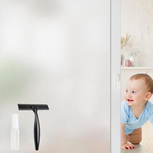 STATINT Frosted Glass Window Film Privacy Sun Blocking UV Protection Window Clings Bathroom Non Adhesive Static Cling Glass Stickers for Home Office,90 cm X 250 cm