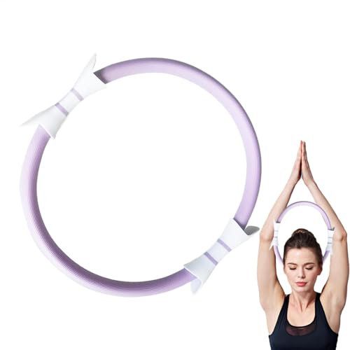 Pilatesring för kvinnor – lätt 14,96 tum motstånd | Handle fitnesshopp, halkfri yoga & träningstillbehör för core styrka, muskeltoning och träning
