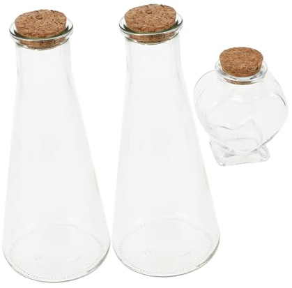 Garneck Juego De 3 Botellas De Arena Para Ceremonia De Boda Recuerdos De Boda Decoraciones De Boda Frascos De Boticario Para Recepción Frasco De Arena Unity Kit De Arena Tapas De