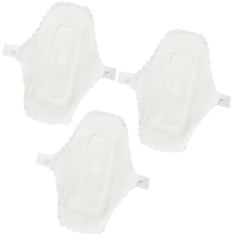 Gogogmee 3 pezzi Assorbenti Mestruali Lavabili in Cotone Fodera Riutilizzabile con Bottone Protezione Intima Donna per Viaggi e Uso Quotidiano