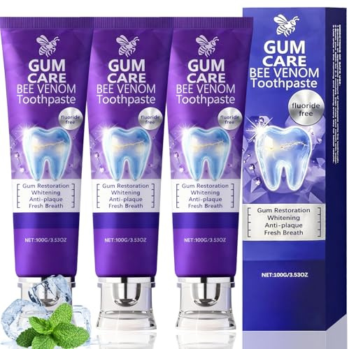 3 PCS Rolimey Viocore Bee Venom Dental Treatment Toothpaste for Men Women | Mouthology Teeth Whitening Toothpaste, Natural Teeth Whitening Toothpastes, Fresh Breath, Teeth Whitening Gel
