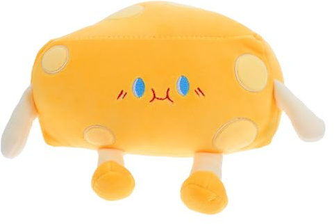 SUPVOX 1 Pezzo, Cuscino Peluche a Forma di Formaggio Giallo | Peluche e Cotone Pp, per Divano e Auto, Stile Tenero per Relax e Arredo Casa