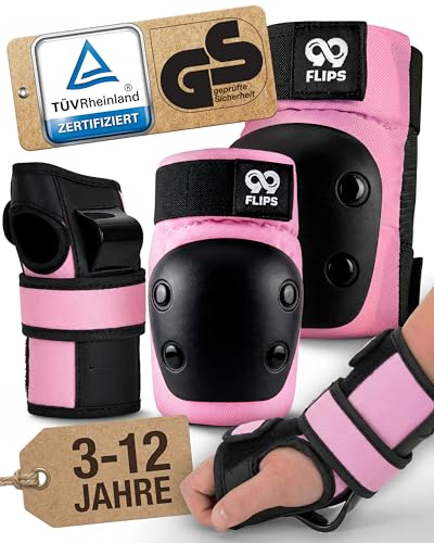 99FLIPS Knee Pads for Kids Set 3-12 Years [6pcs] | for Skateboard, Scooter, Inline Skates - Kids Knee-, Elbow Pads and Wrist Guards for Children & Toddler