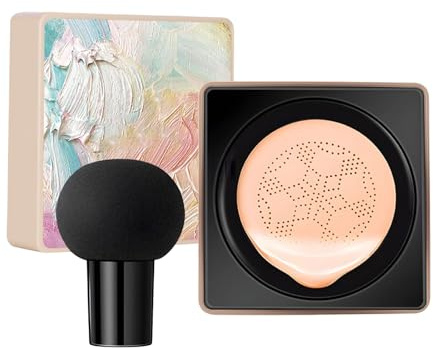 Trucco correttore – Correttore forte CC Cream | Primer idratante, copertura leggera | liquido applicatore a fungo – Base cosmetica illuminante per occhiaie, Fondotinta viso per tonalità del