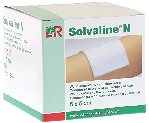 Solvaline N steril 5 x 5 cm 25 Stück Wundkompresse