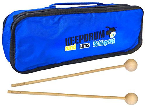 keepdrum MB01BL Glockenspiel Tasche Blau + Schlägel MST04 1 Paar passt für die Sonor-Glockenspiel-Modelle GS, SG, MG, GP, NG10 und G10.