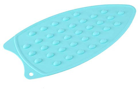 Tappetino poggia-ferro antiscivolo in silicone resistente al calore per piastra da stiro, vassoio, piatto, sottopentola (verde)