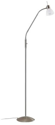 Lindby Stehlampe verstellbar, Standleuchte nickel satiniert 160 cm, 1x E14, ohne Leuchtmittel, Leselampe Standlampe, Wohnzimmerlampe, Stehleuchte Büro
