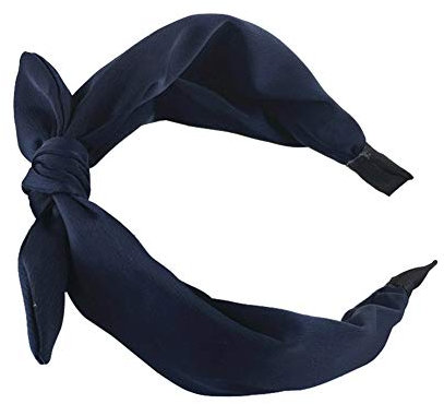 Washranp Fascia per Capelli con Nodo A Fiocco, Fascia per Capelli con Cerchietto per Capelli Tinta Unita da Donna, Accessori per Fascia con Bordo Largo Marina Militare