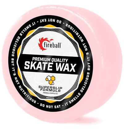 Fireball SuperSlip Pro Skateboard Wax for Rails - USA Formulated Skate Curb Wax for Scooters Aggressive Inline and Skateboards - Custom Formula Professional Skate Wax (Pink)
