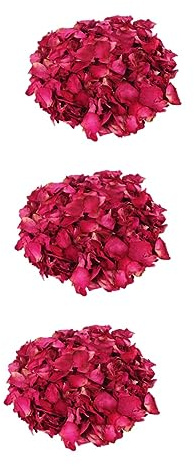 Ciieeo 3 Elegantes Pétalos de Rosa Secos de 100 G Pétalos de para Spa Decoración Y Relajación.