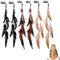 Clips de Pelo Pluma, Pluma Extensiones de Cabello,Hippie Clips Cabello Plumas,Boho Clips Cabello Plumas, 6PCS Mujer Pluma Extensiones de Cabello,Festival Cosplay Disfraz Accesorios Cosplay Halloween
