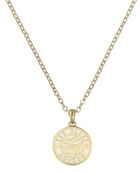 Ted Baker Monella Monogram Button Pendant Necklace For Women (Gold/Ivory)