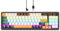 77 Touches Clavier Gaming Mécanique, Clavier QWERTY, Clavier de Gaming avec 10 Effets de Rétro Éclairage, Switchs Rouges, Anti-Ghosting, Compatible avec Mac et Windows OS, Français, Noir