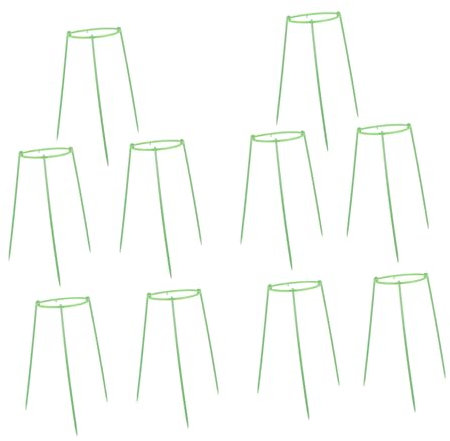 Supvox 10 Sätze Halter für Orchideenständer Pflanzenringe Garten Einsätze pflanzenständer Indoor stützstange zimmerpflanzen Stützring für Pflanzenkäfig Pflanzenstützkäfig Plastik Green