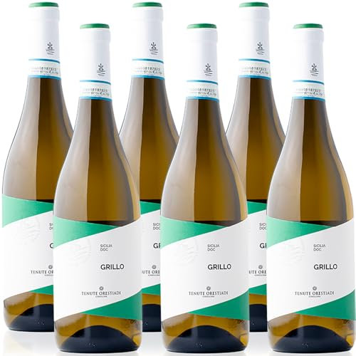 Grillo Sicilia Doc | Tenute Orestiadi Gibellina | Vino Bianco Siciliano | 6 Bottiglie 75 Cl | Idea Regalo